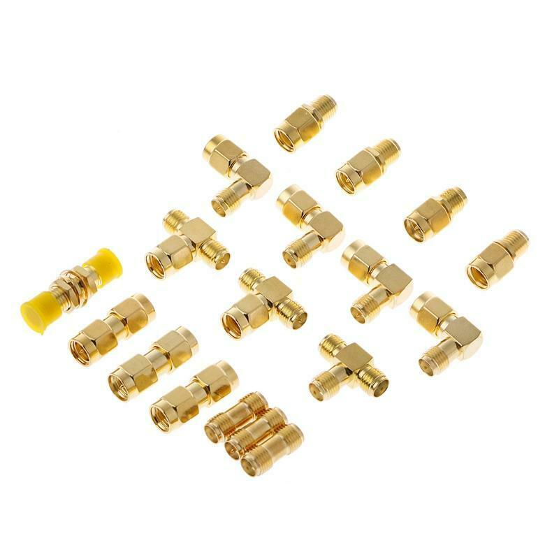 18 Pcs/Set Connector Kits Male Female SMA Plug Antenna Converter Coaxial Adapter