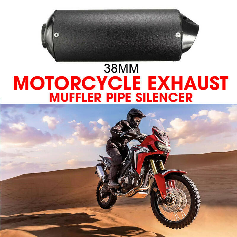 1x 38mm Motorcycle Pipe Silencer Exhaust Muffler For 125/150/160cc Dirt Bike ATV