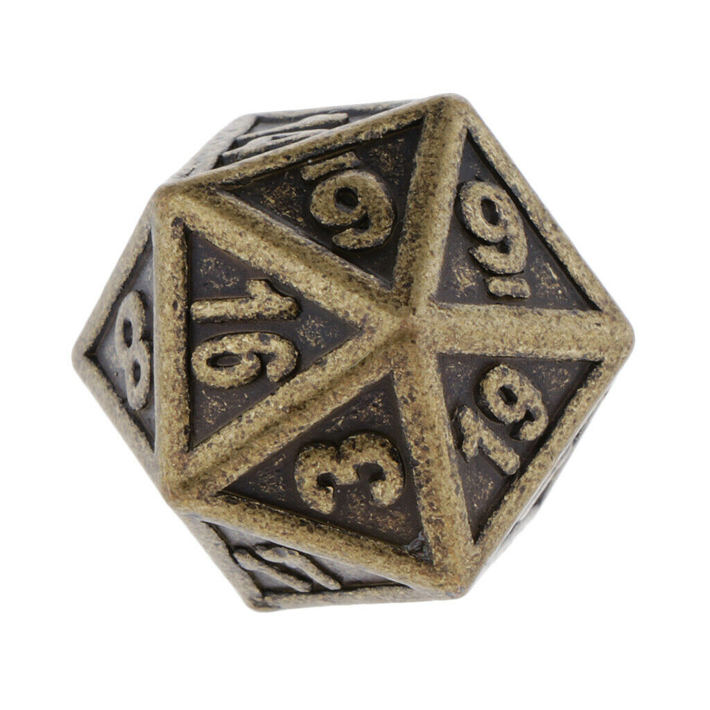 Polyhedral Metal Dice for Dragon Scale D&D DnD Pathfinder RPG Games copper