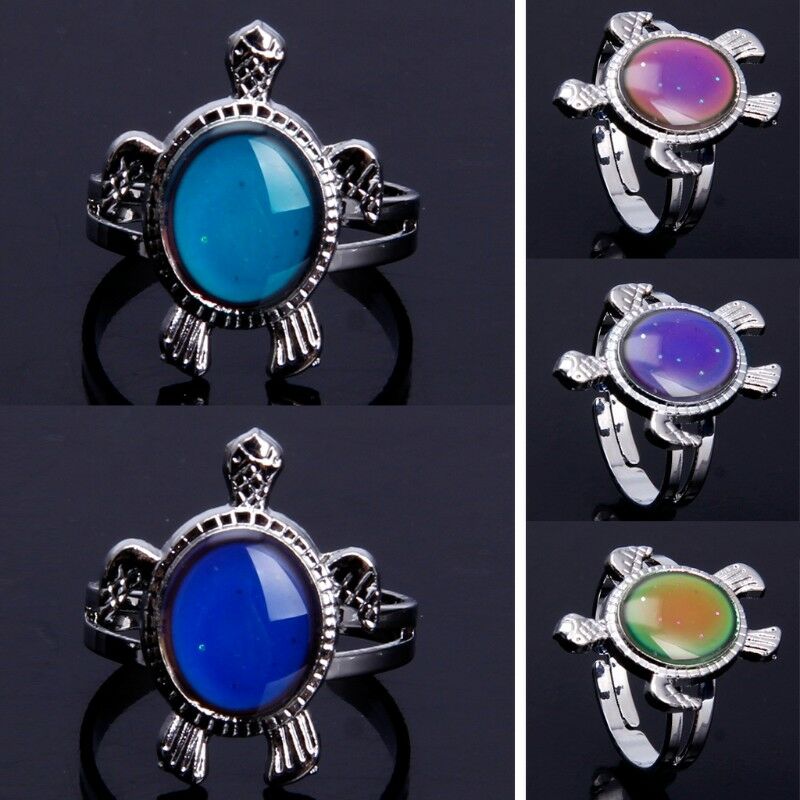 Mood Turtle Ring Color Change Emotion Feeling Rings Temperature Control Birthday