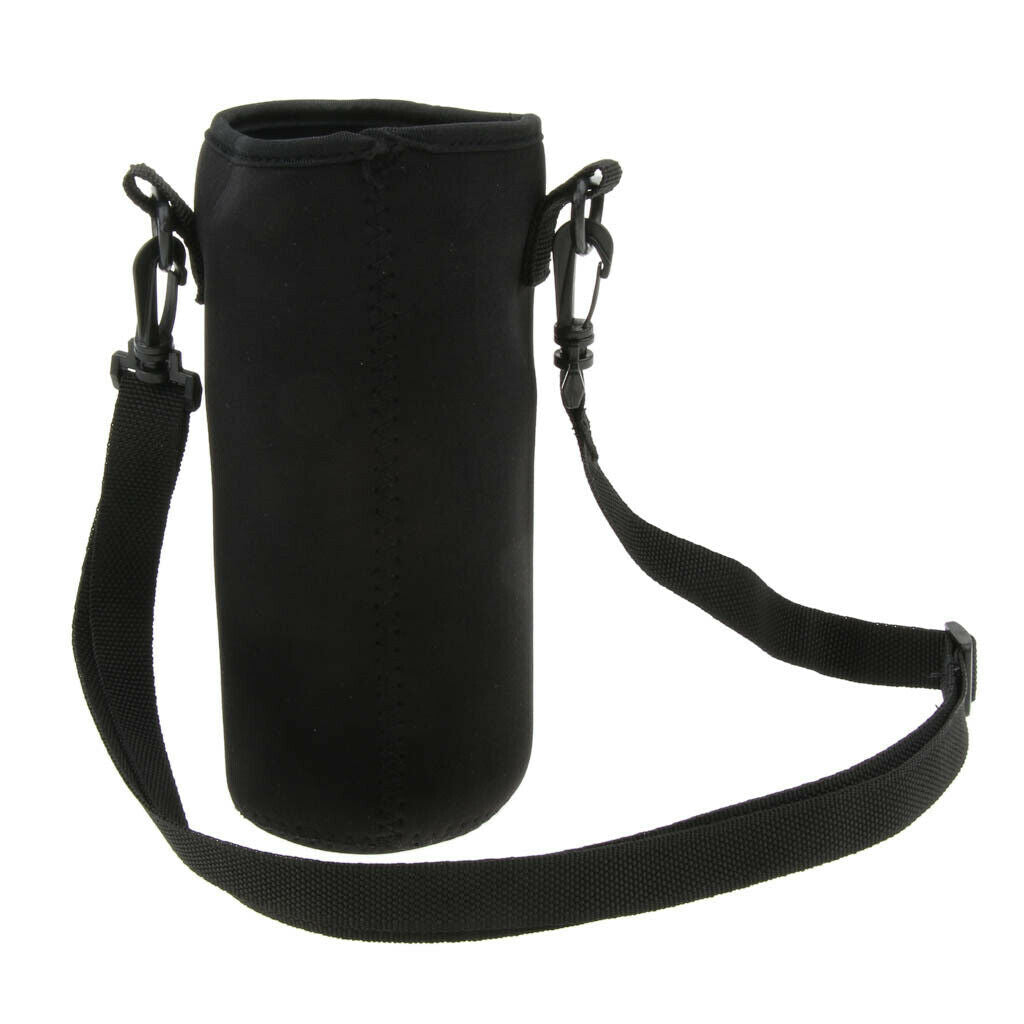 3x Water Bottle Carrier Insulated Cover Bag Pouch Holder with Shoulder Strap 1L
