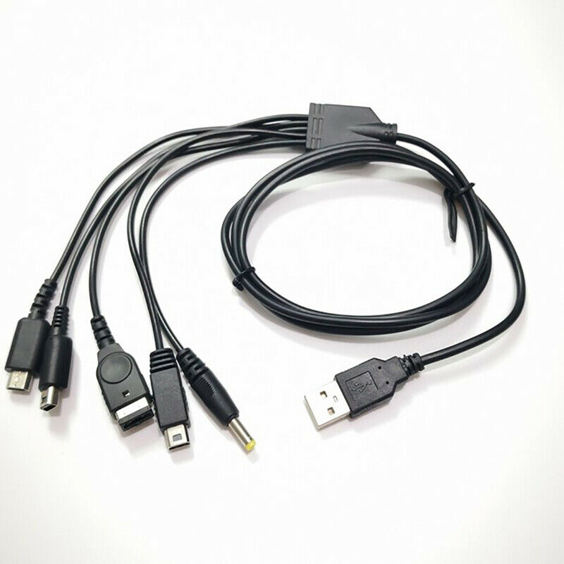 5 in1 USB Multi-Function Charger Charging Cable Cord fit for Game cons LpD TL
