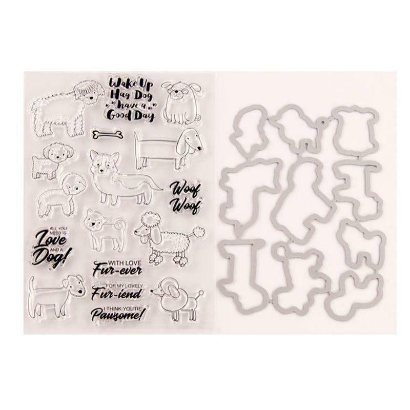 Sheep Seal Stamp with Cutting Dies Stencil Set DIY Scrapbooking Embossing Photo