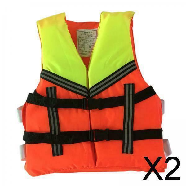 2X Kids Swim Vest Life Jacket Ski Vest Boating with Safety Strap Age 4-12 Years