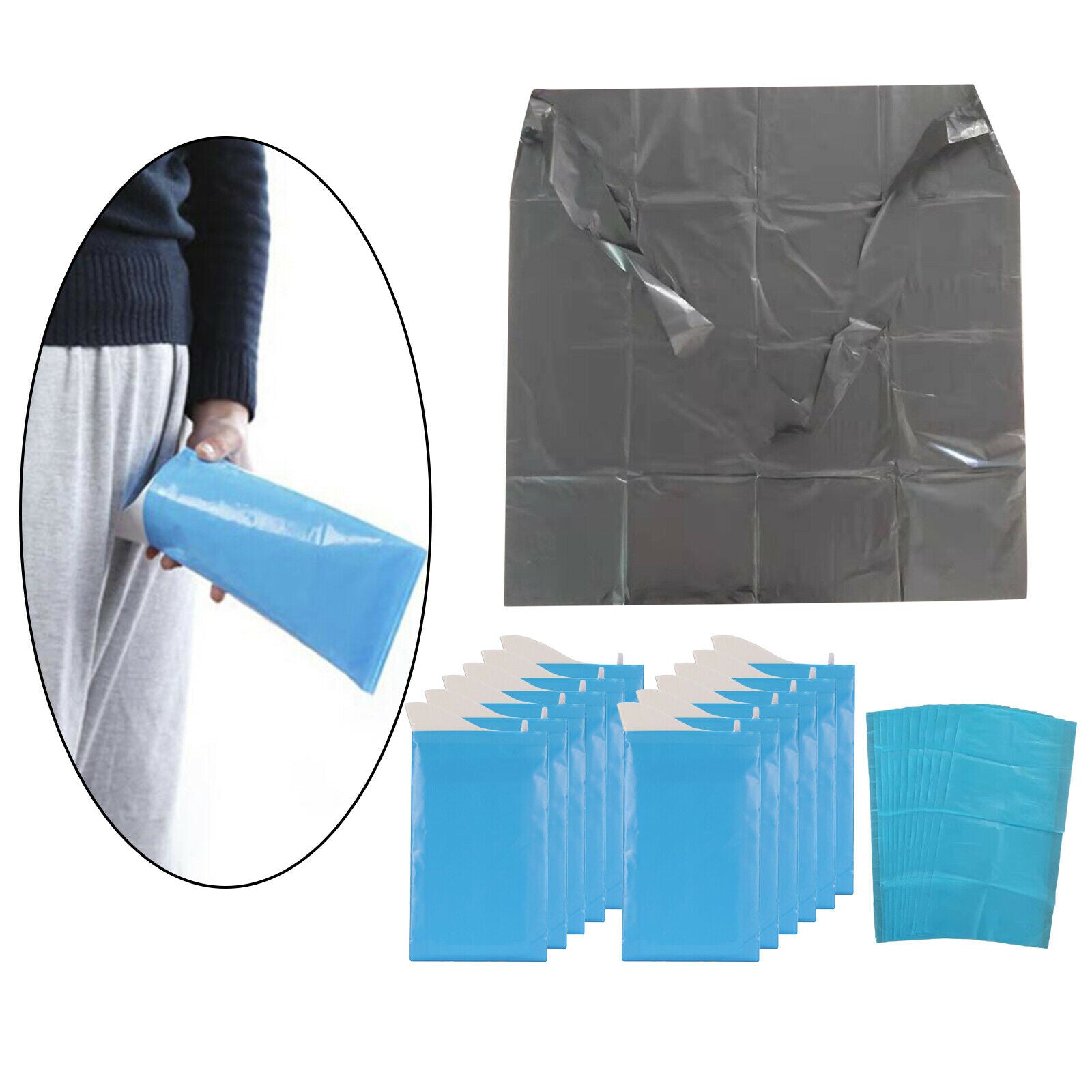12x Disposable Urine Bags Camping Pee Bags Toilet Emergency for Kids Outdoor