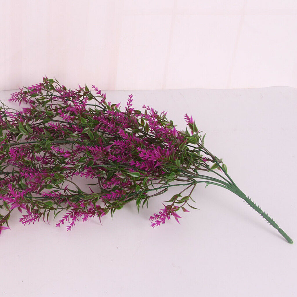 Plastic Artificial Weeping Grass Stem Vine Outdoor Garden Decor Purple