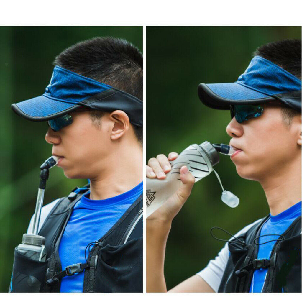 2Pcs TPU Soft Flask Running Collapsible Water Drinking Bottles for Hiking 500ML
