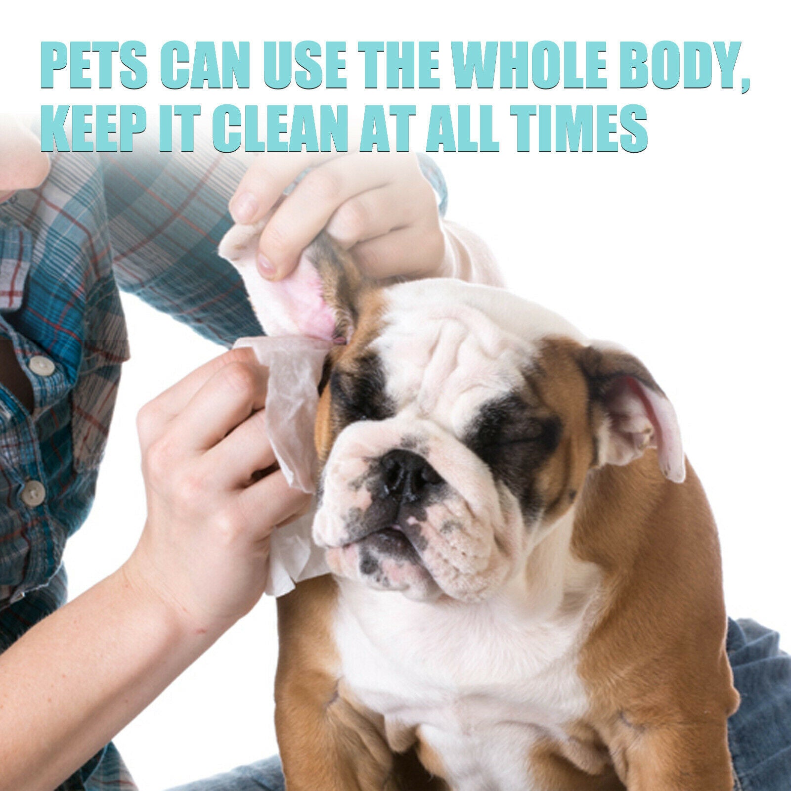 Pet Wipes No Rinse for Pet Cat Bathing Pet Grooming Washing Easy Dog Dry Cl KX