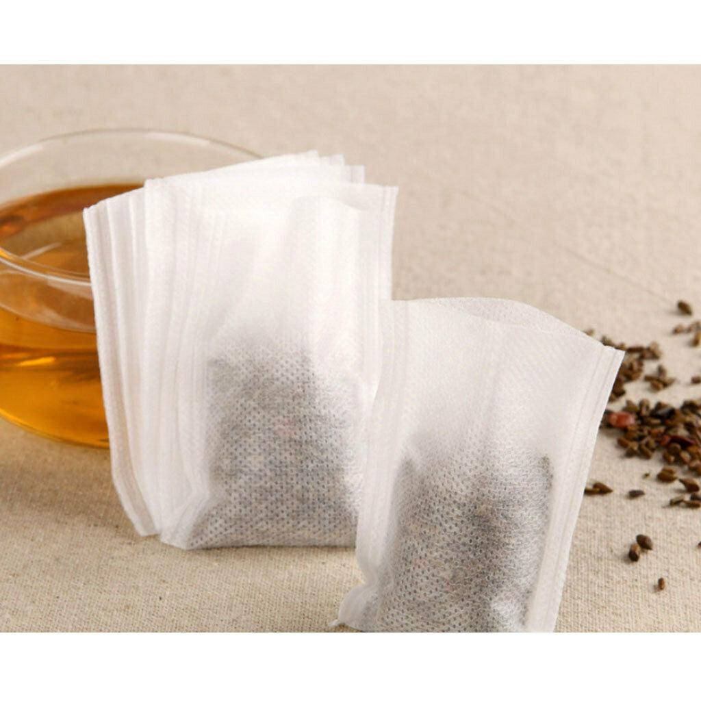Set of 200 Non-woven Empty Tea Filter Bags Unbleached Paper for Tea Coffee