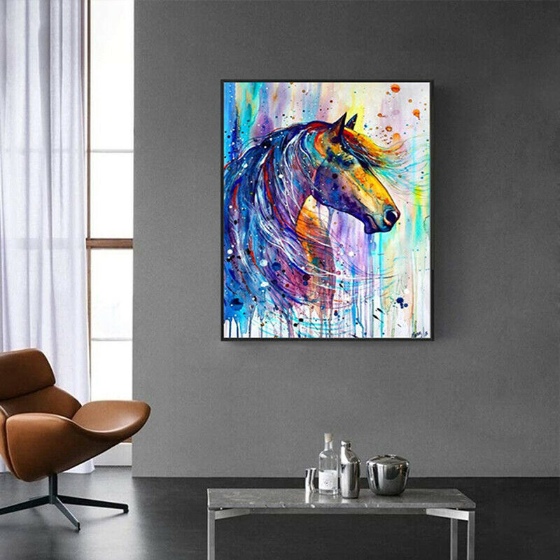 Home Horse Diamond Painting Kit 5D DIY Embroidery Cross Stitch Art Wall Decor HN