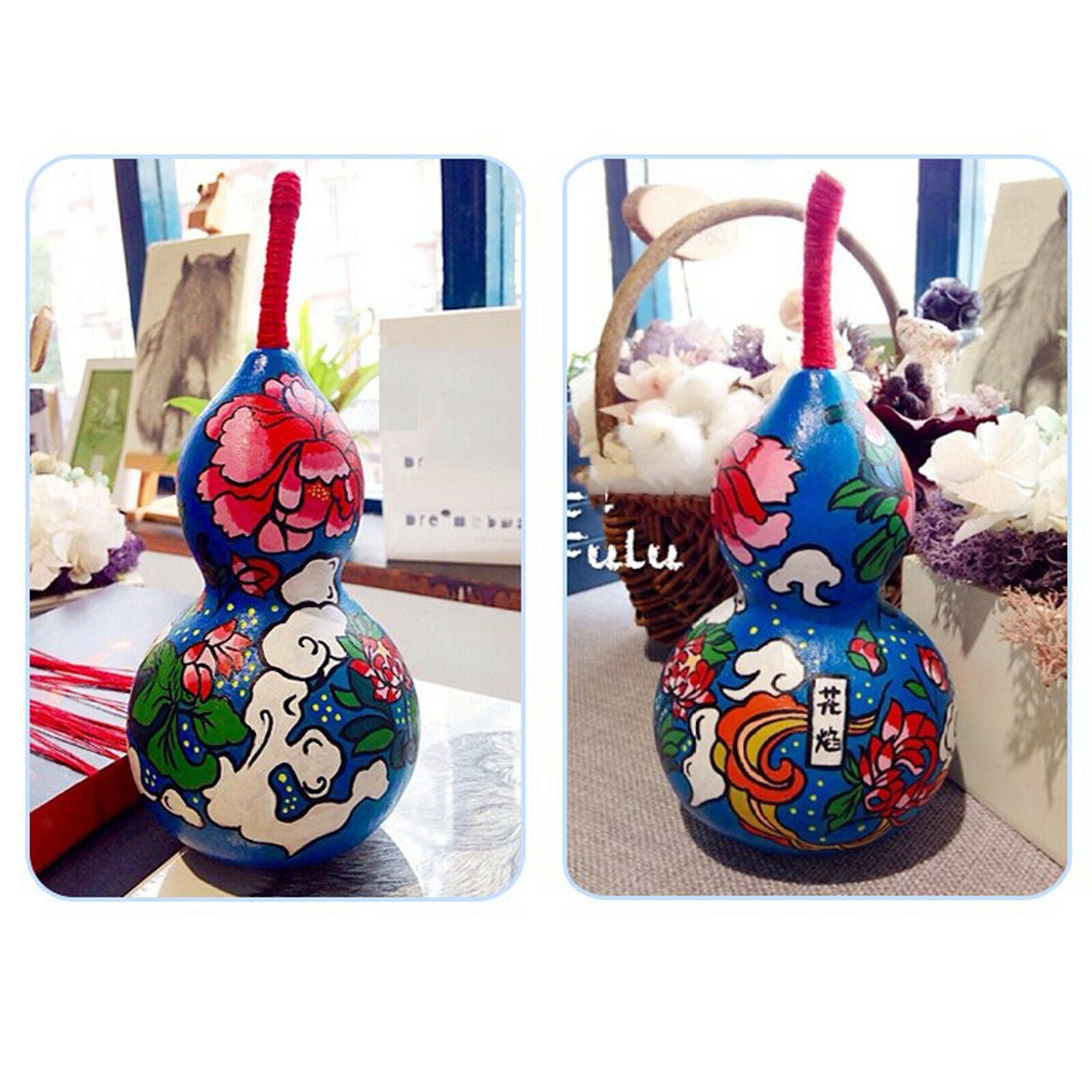 Natural Dried Gourd Fruit Crafts Home Table Accent Decor Ornament DIY Painting