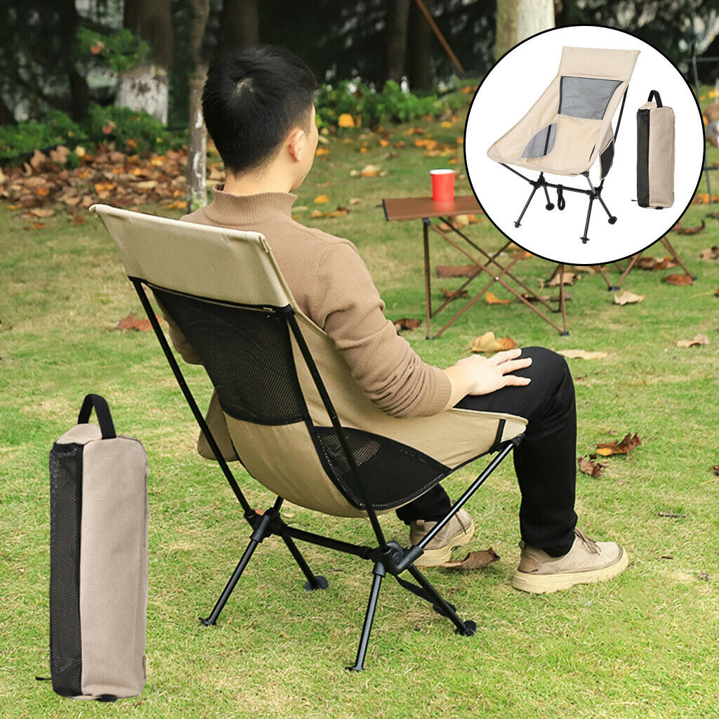 Collapsible Camp Chair Outdoor Backpacking Patio Lawn Lounger Lightweight