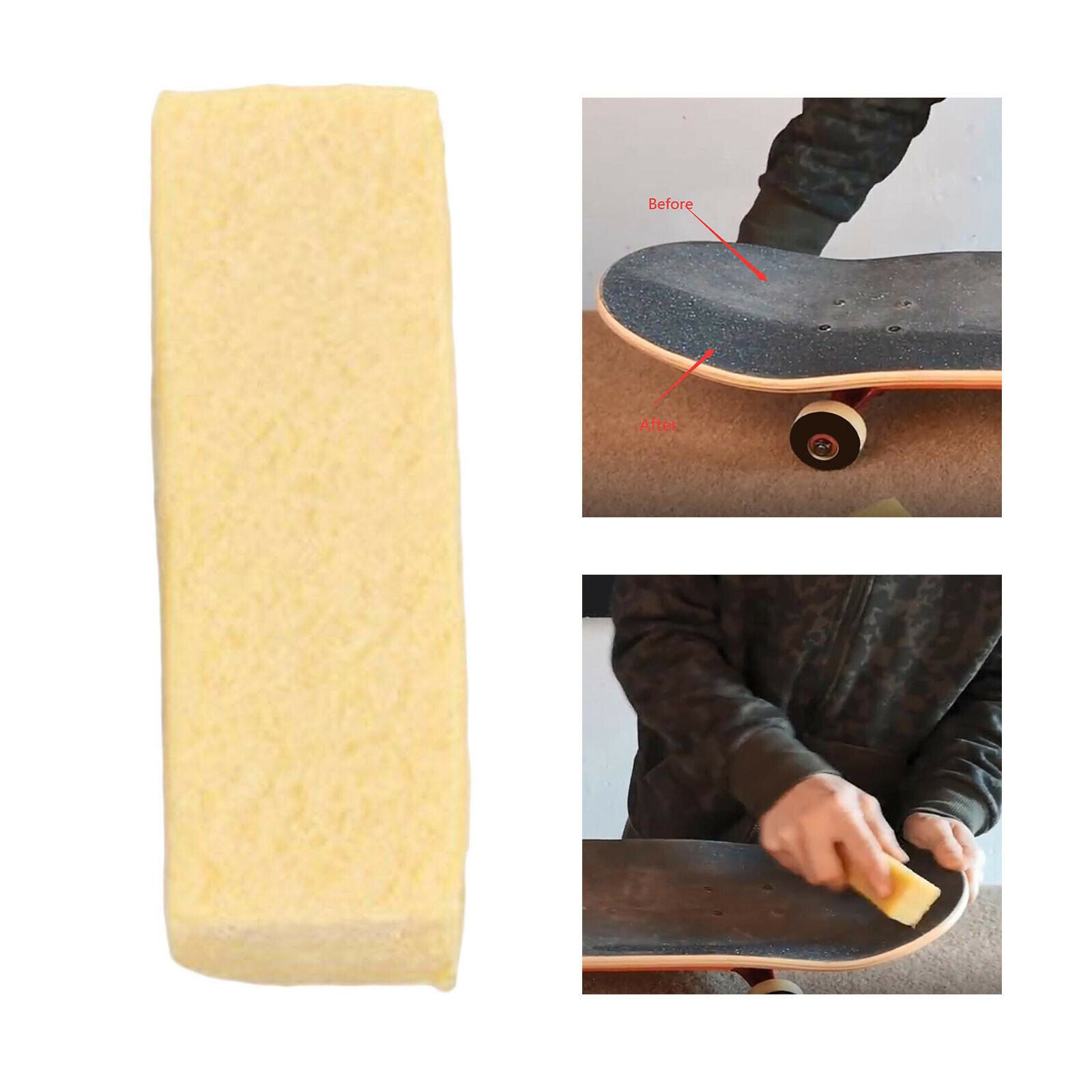 Rubber Skateboard Eraser Dirt Debris Remover Sandpaper Rough Tape Gummy Cube