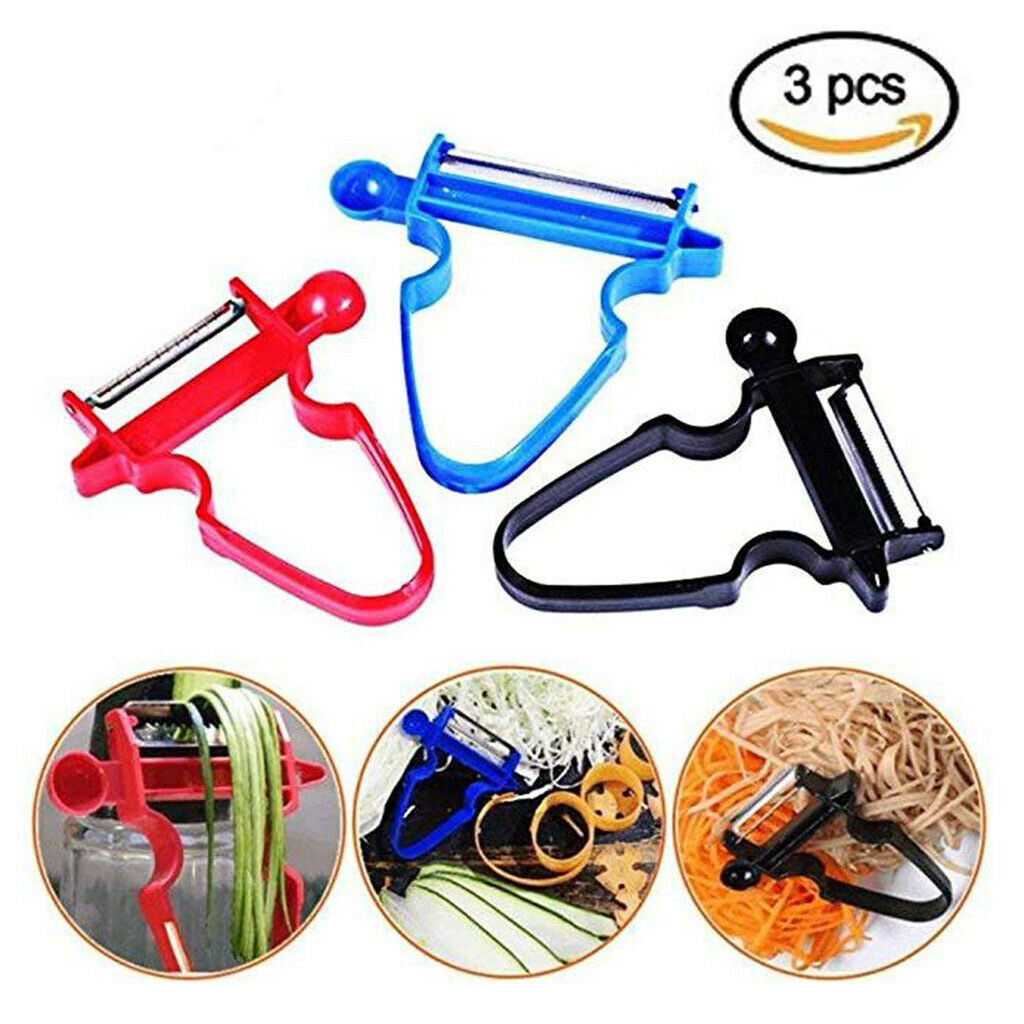3 pieces Multifunctional Stainless Steel Potato Peelers for Kitchen , Fruit and