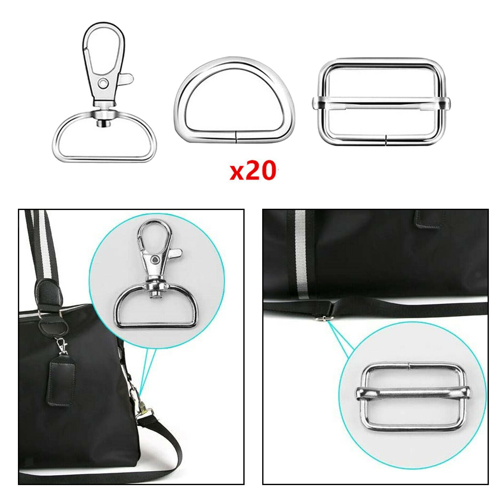 60pcs/set Key Chains Keychains Blanks Keyring Straps Projects Jewelry Making