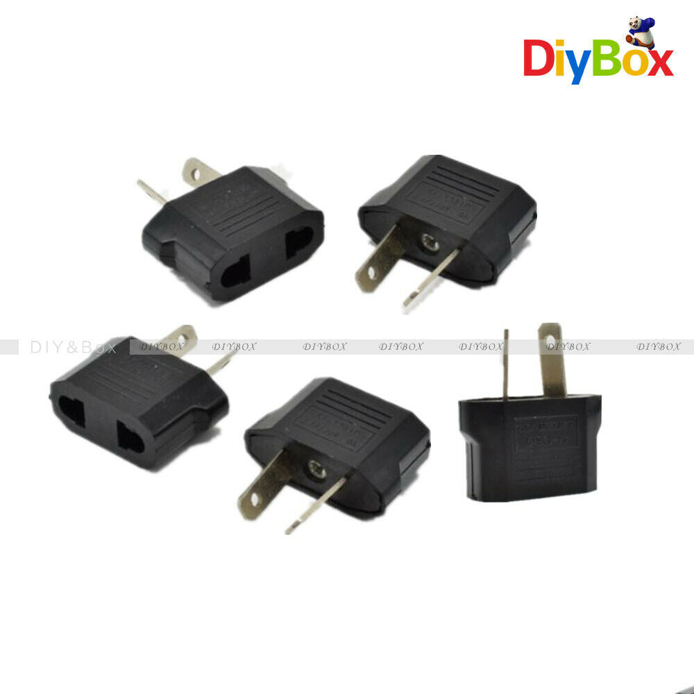 5PCS Black USA US To AU Charger Adapter Plug For Home Travel Power Convertor