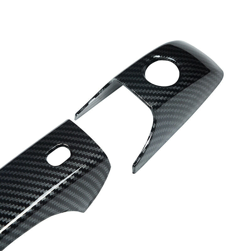 4PCS Car Exterior Door Handle Cap Carbon Fiber For Jeep Grand Cherokee Patriot
