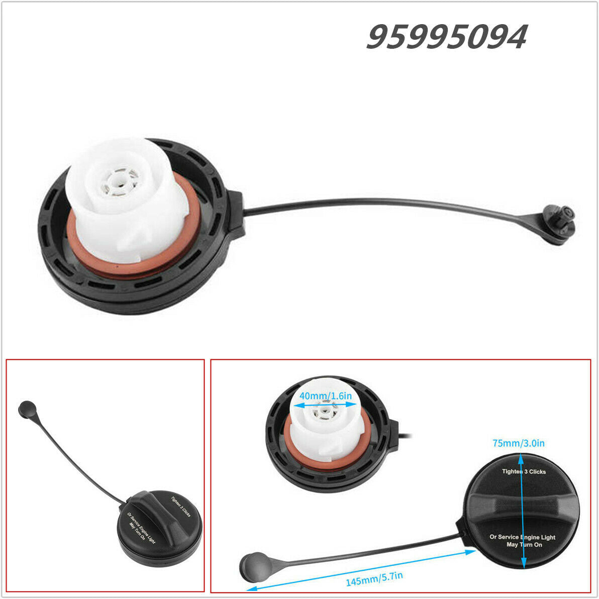 1Pcs For Buick Cadillac Chevrolet GMC Gas Fuel Tank Gas Cap with Tether 95995094