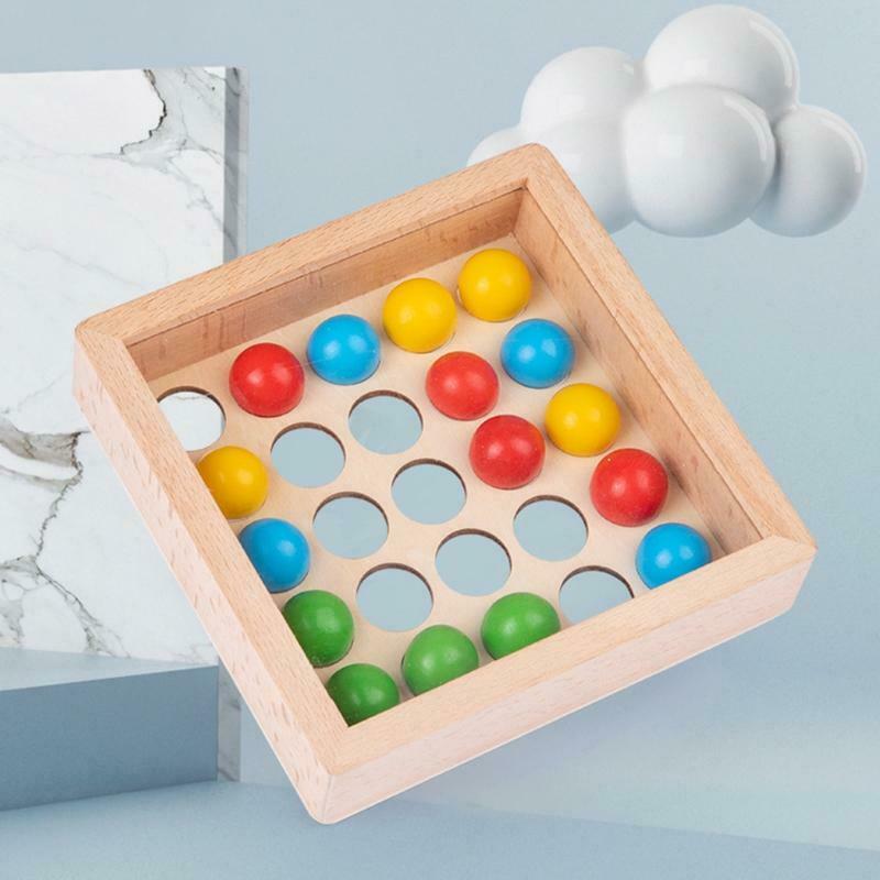 Wooden Busy Board with Colorful Beads Montessori Fine Motor Training Play Set