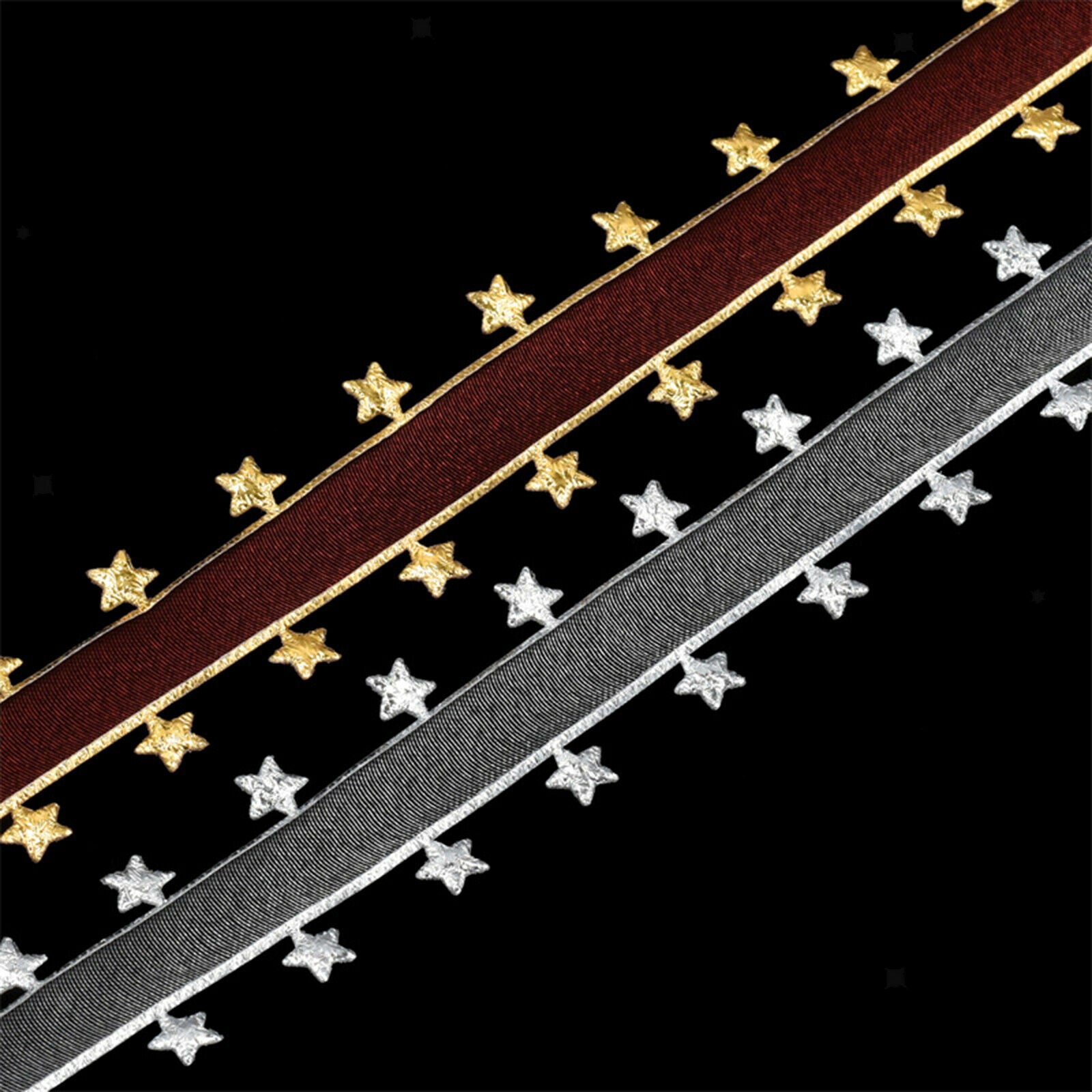 2pcs Christmas Ribbons Craft Grosgrain Satin Hair Bows Wedding Decor 16 Yard