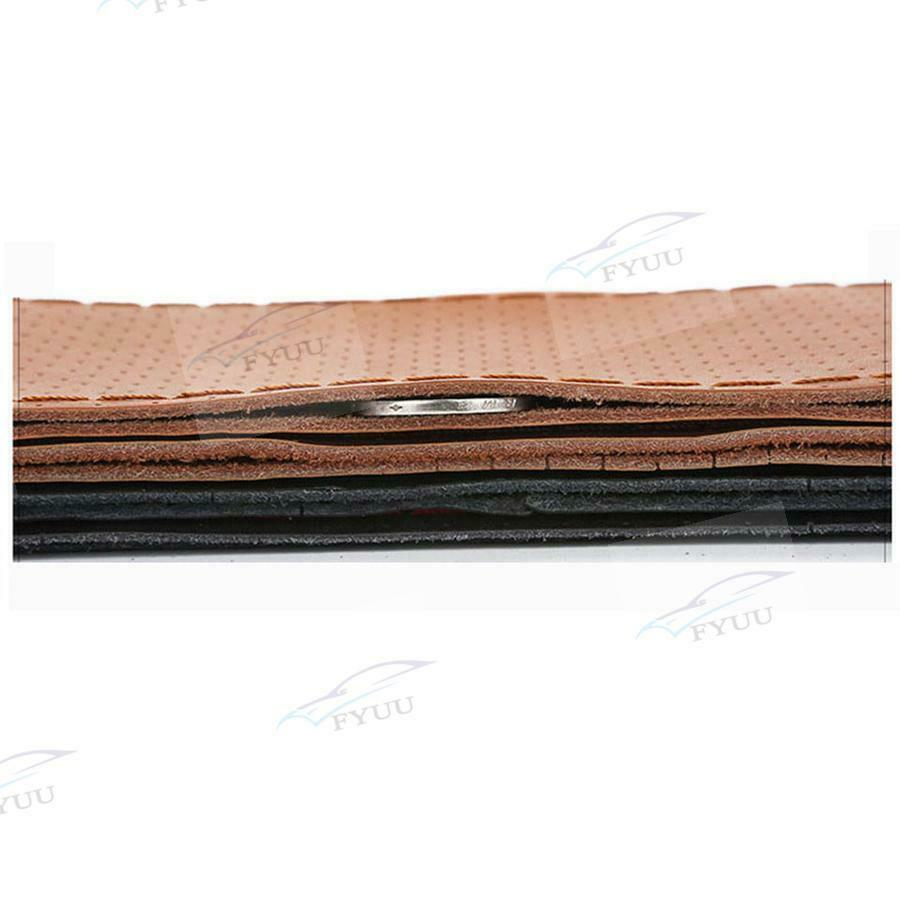 First layer cowhide Leather hand-sewn steering wheel cover red Line Four season