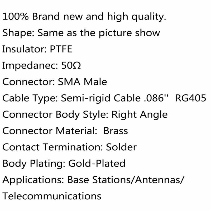 10x 90 Degree SMA Male Plug Right Angle RF Connector Solder For RG405 Cable
