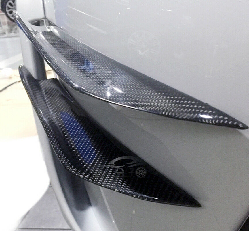 4x Carbon Fiber Front Bumper Fins Canards Splitters For Mitsubishi Lancer