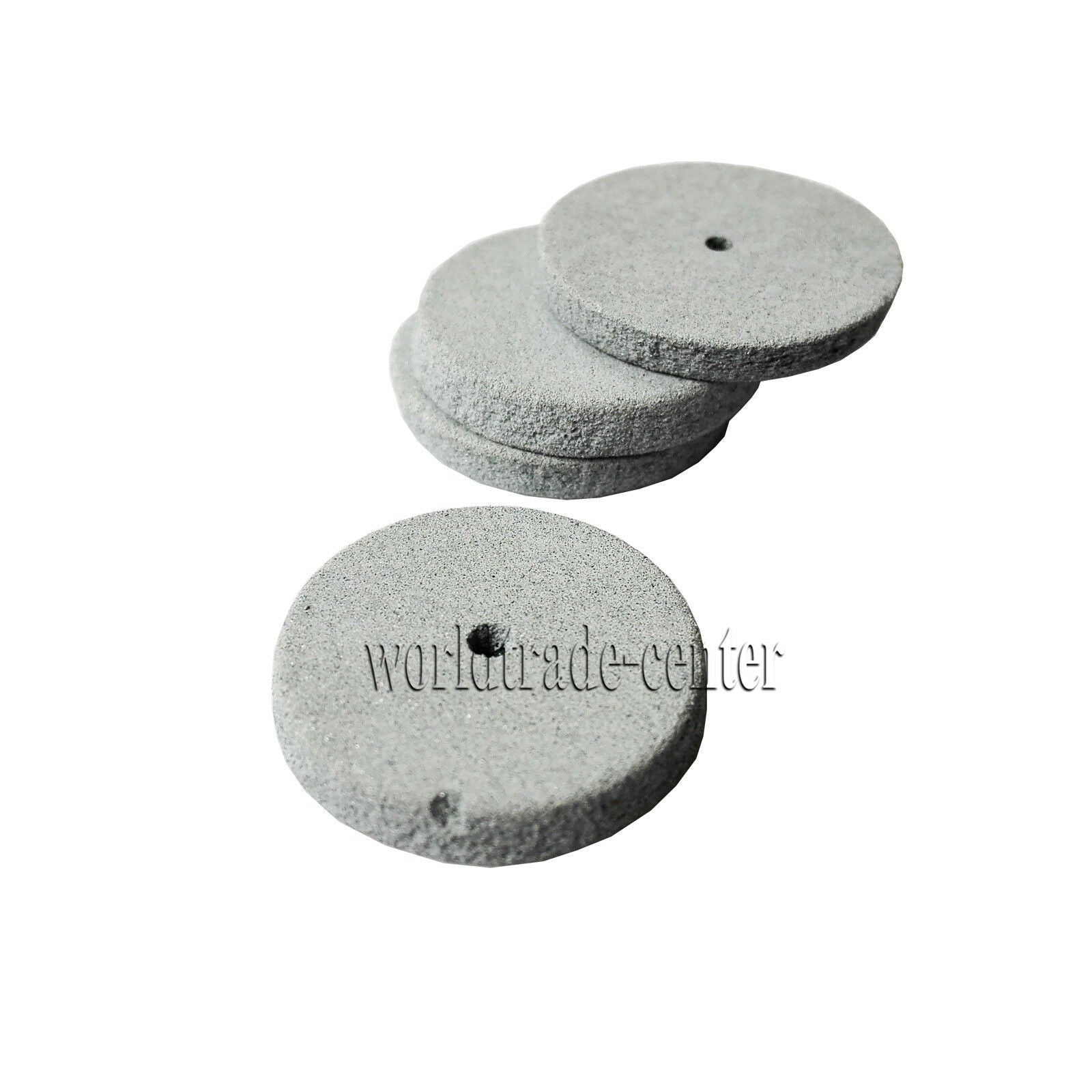 30Pcs White Mid-Coarse TOBOOM Dental Polishing Wheels Silicone Rubber Polishers