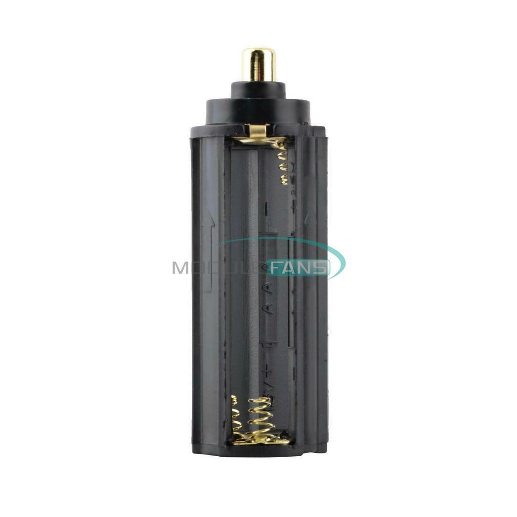 2PCS Black Cylindrical 3AAA Plastic Battery Holder Case Box For Flashlight Lamp