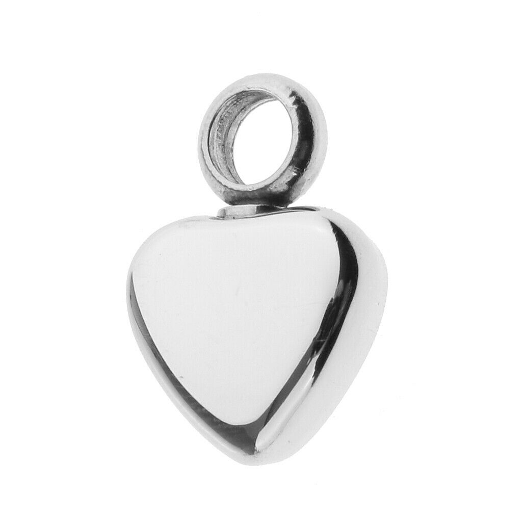 Both Sides Shiny Stainless Steel Love Heart DIY Keepsake