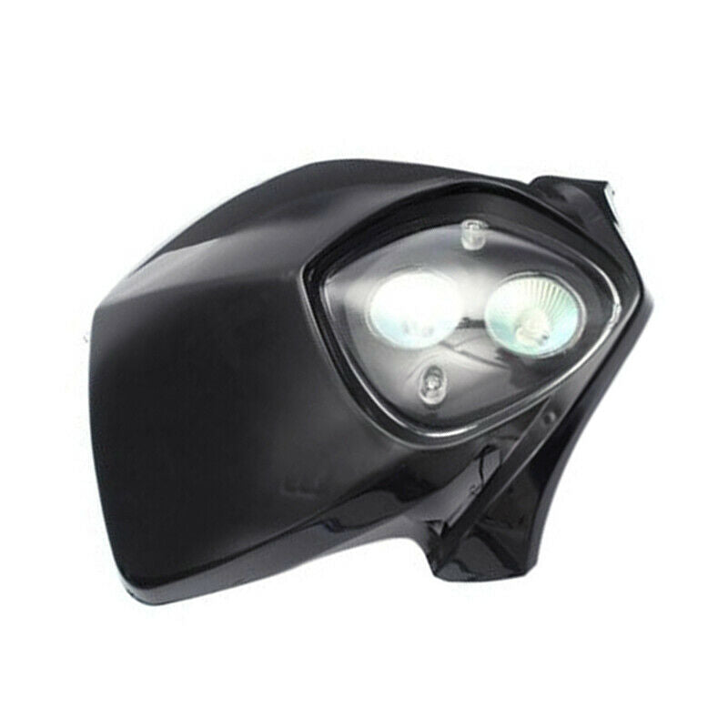 12V Motorcycle Dirt Bike Headlight Fairing Lamp Dual Light Driving Lamp  Amber