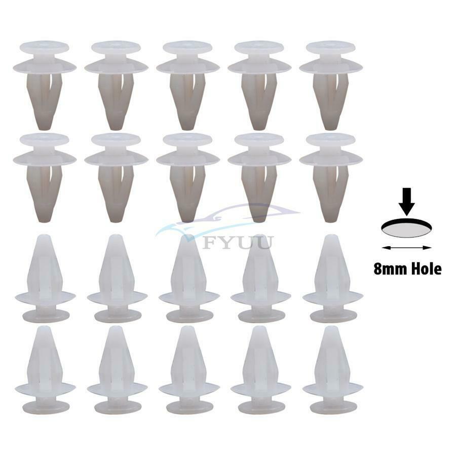 Push Rivets Panel/Moulding Clips Lock Nut Set For Door Trim Bumper Panel Fender