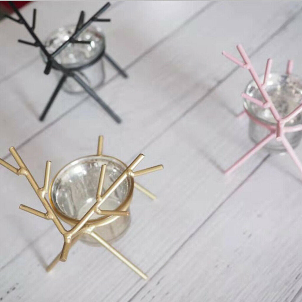 Reindeer Holder Table Centerpieces Photo Prop Bar Cafe Ornament Golden