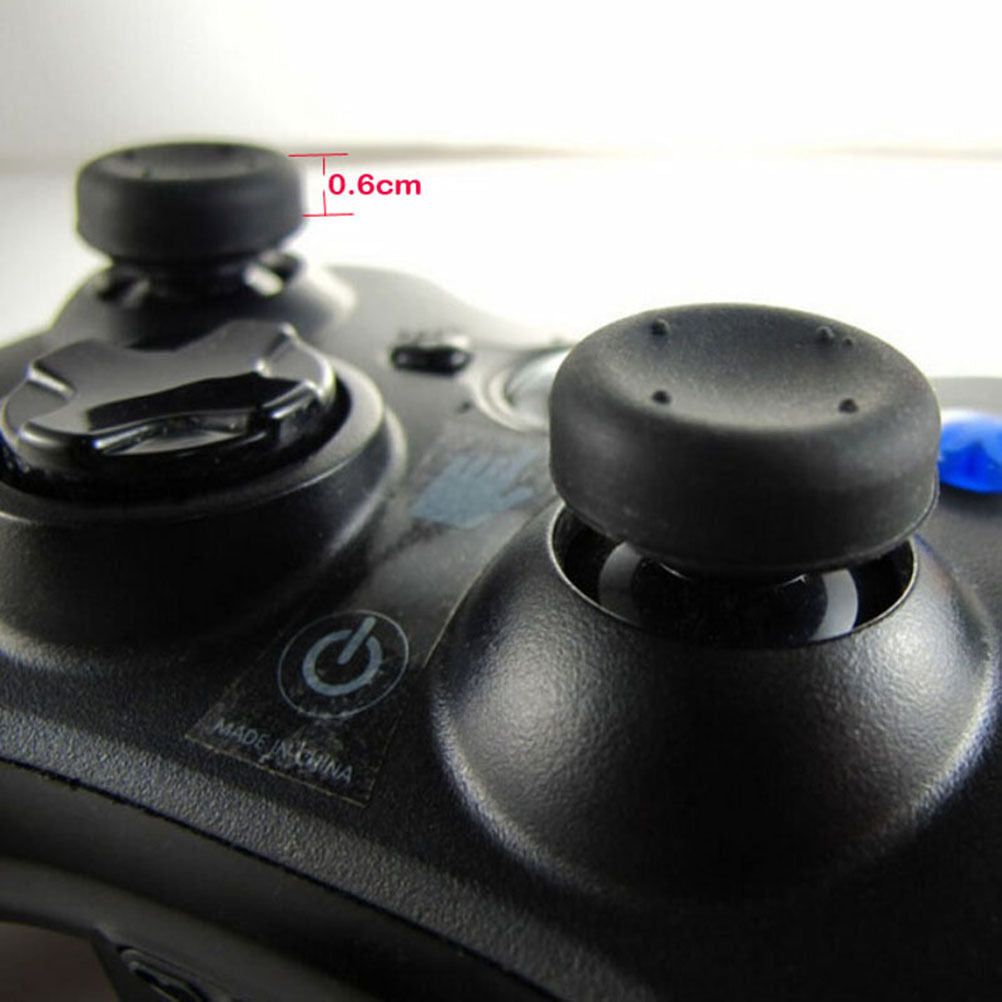 8X Black Silicone Thumb Stick Grip Cover Caps For PS4 Game Analog Controllerã€ Lt