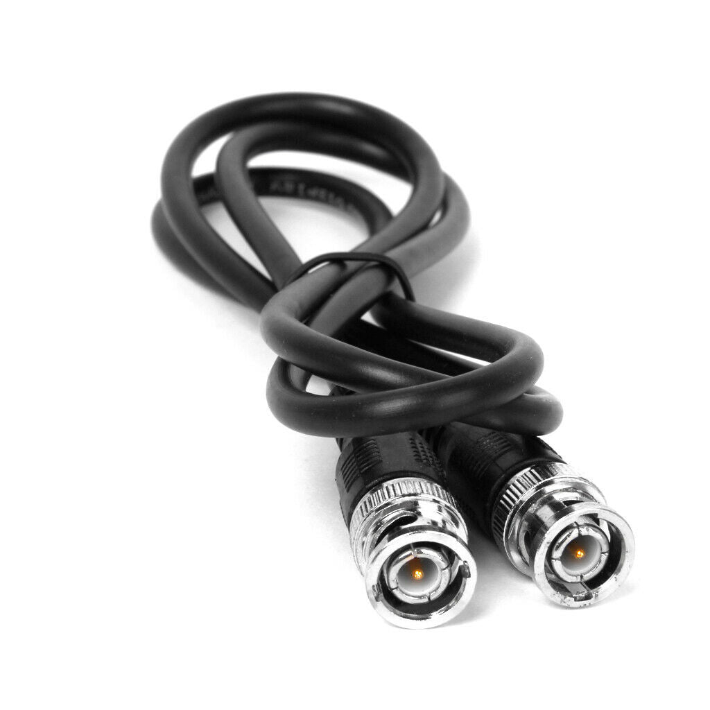 2x 1M 3ft BNC Male to BNC Male M/M RG58 CCTV Camera Coaxial Cable Adapter Cord