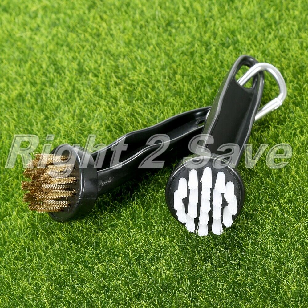 1 Pair Golf Club Brushes Cleaning Iron Wood Washer Bristle Cleaner Round Head