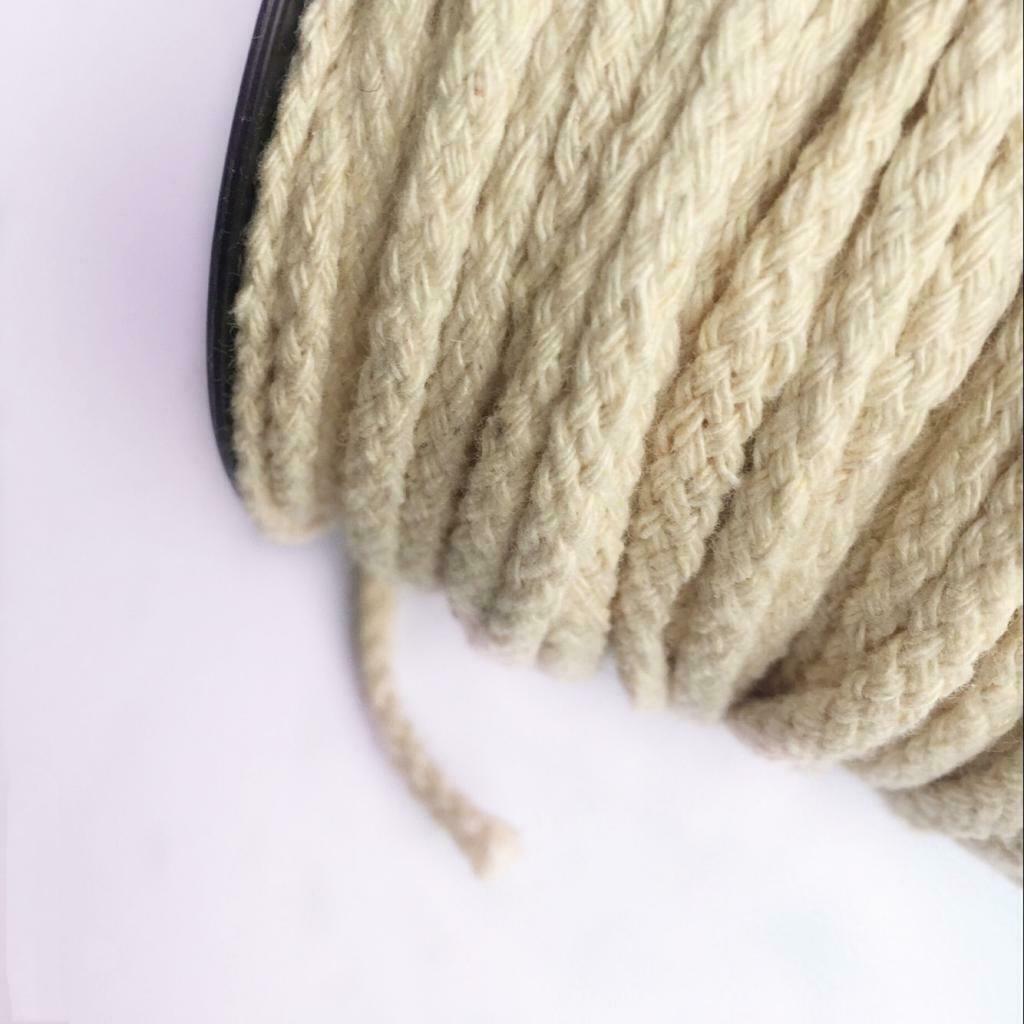 50m 100% Cotton Twisted Cord Multiuse Craft Rope Macrame Artisan String DIY