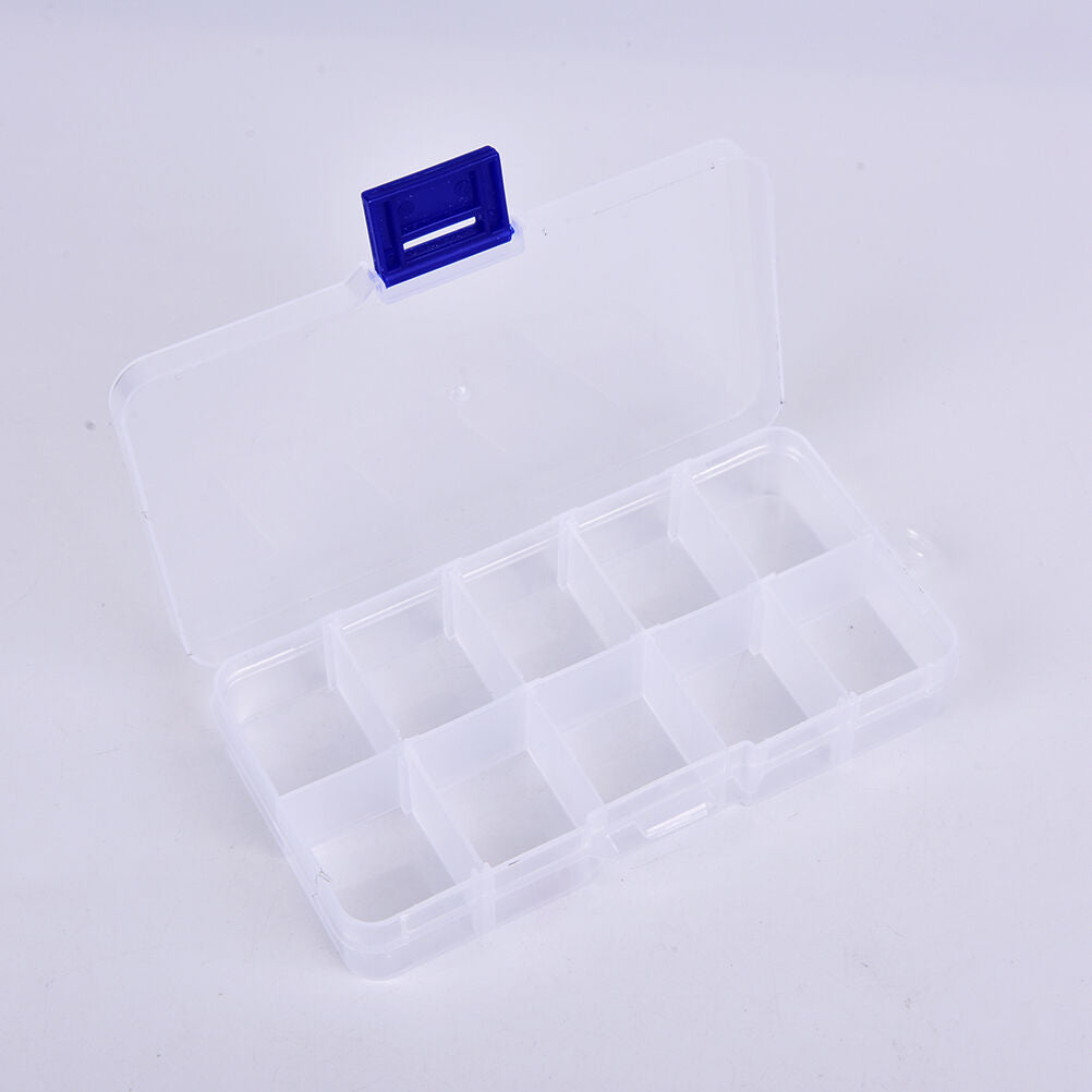 10 compartment transparent visible plastic fishing lure box fishing tackle.l8