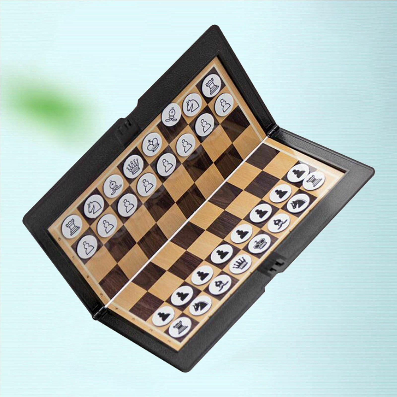 Mini Magnetic Travel Chess Set Plastic Pieces Folding Board Board Game