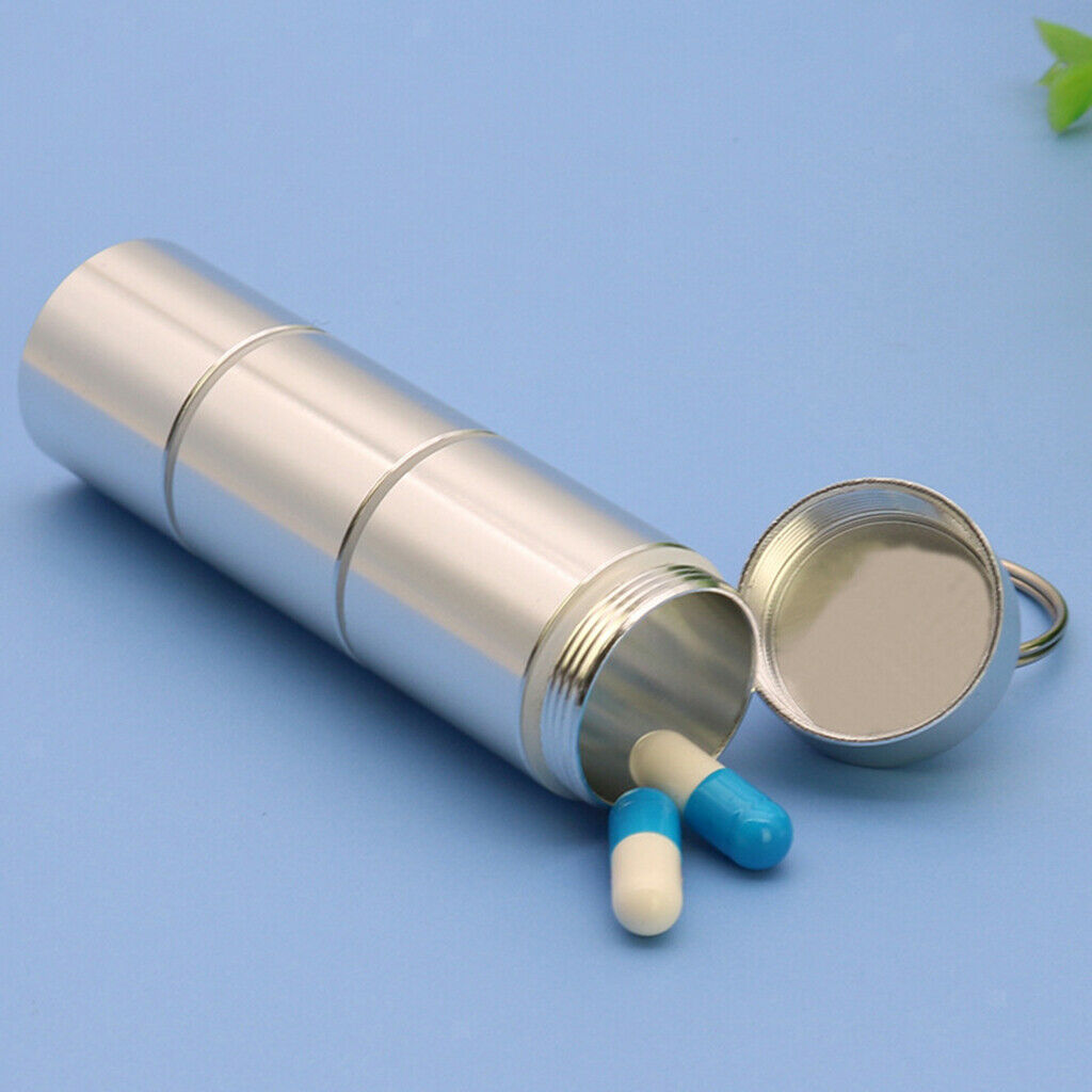 Pill Organizer Daily Pill Case Aluminum Alloy Supplements Tablet Pill Box