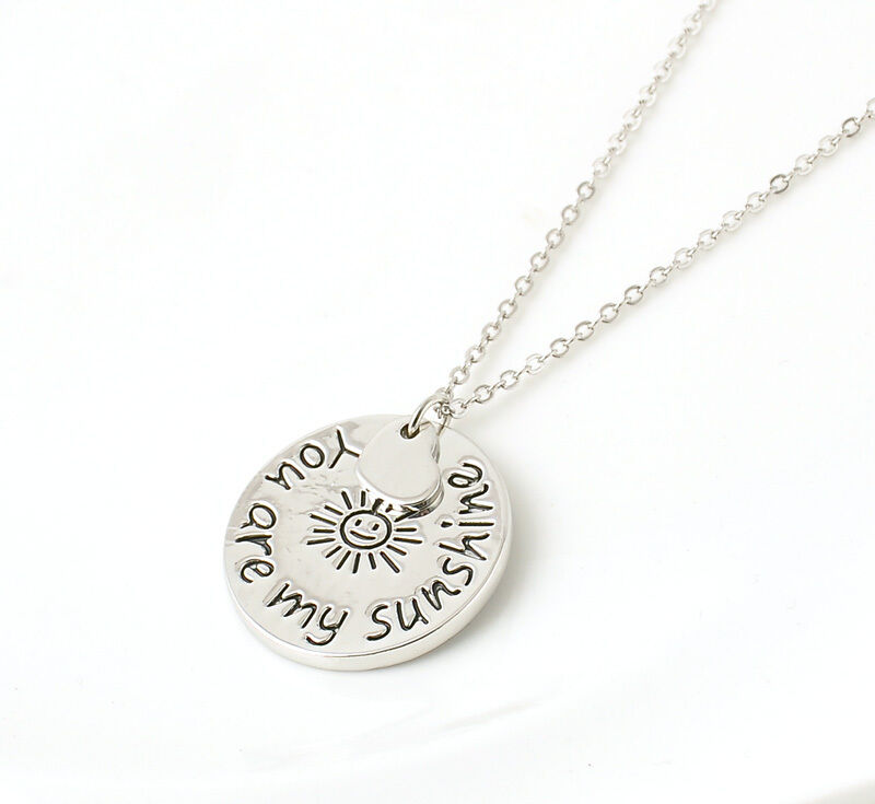 You are my sunshine Love Letters Pendant Charm Necklace Best Friends Lover Gift