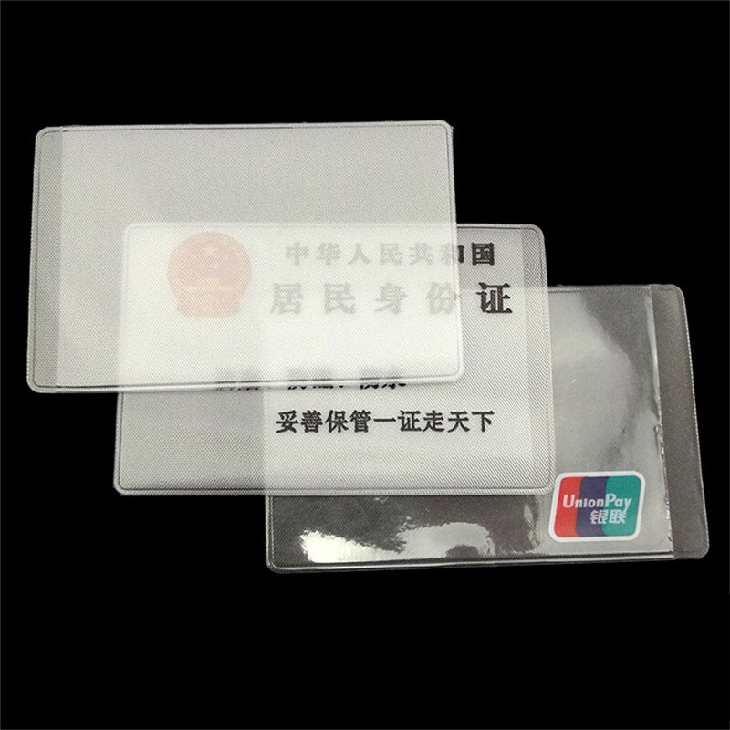 10X PVC Credit Card Holder Protect ID Card Business Card Cover Clear Froste NC