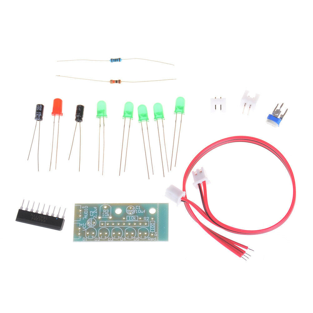 3.5-12V KA2284 Audio Level Indicator DIY Electronic Kit Parts 5mm RED GreeY WF