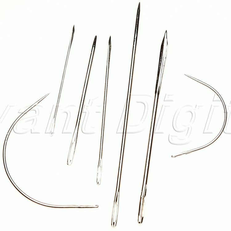 7pc Upholstery Repair Hand Needle For Canvas Leather Carpet Stitching Craft Tool
