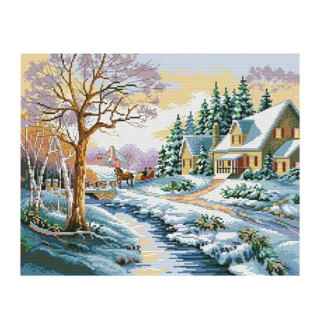 Stamped Cross Stitch Kits DIY Embroidery Kit 11 Count Cloth for Beginners