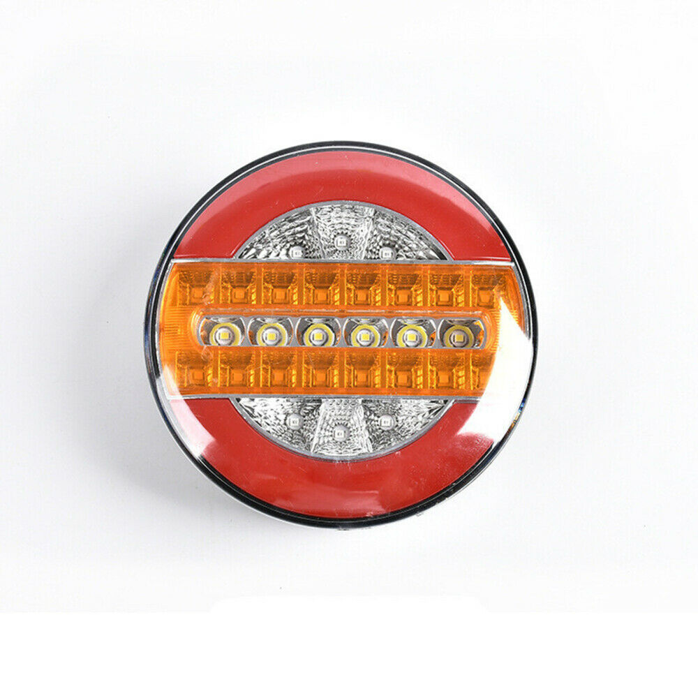 new Pair 4" Round LED Truck Trailer Brake Stop Turn Signal Tail Lights