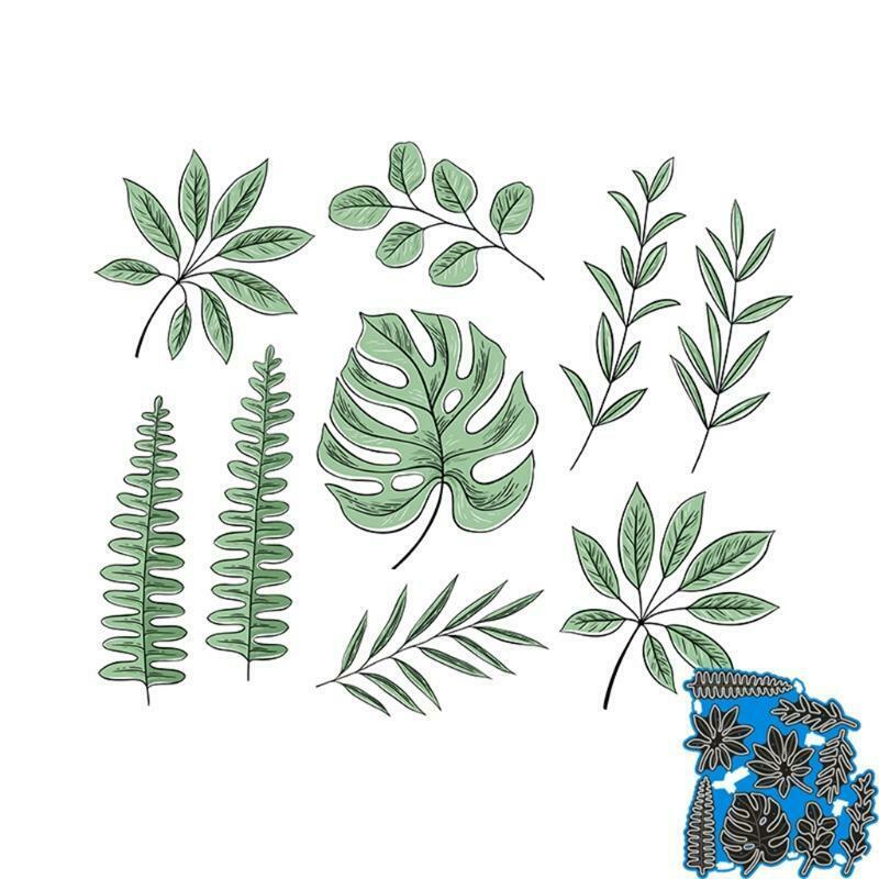 Leaves Metal Cutting Dies Stencil Scrapbooking DIY Album Stamp Paper Card Emboss