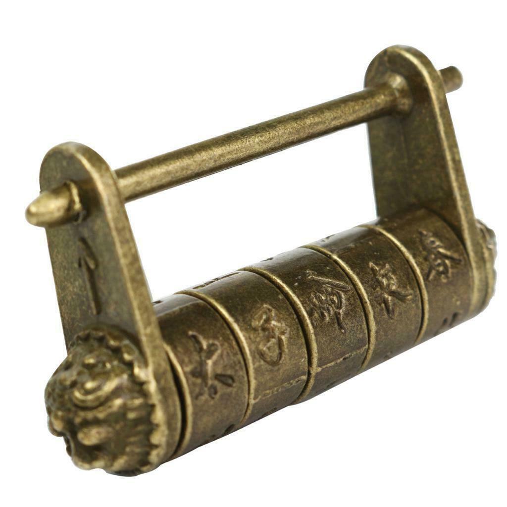 Door Cabinet Chinese Characters Password Padlock for Jewelry Box Travel