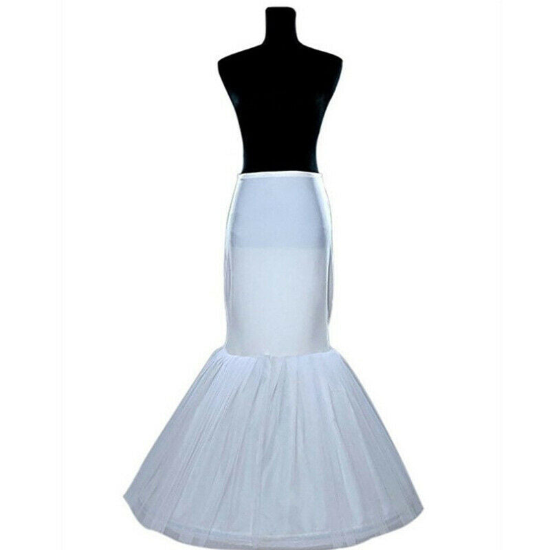 Petticoat Underskirt Dress Wedding Bridal Fishtail Skirt Mermaid Big Swing White