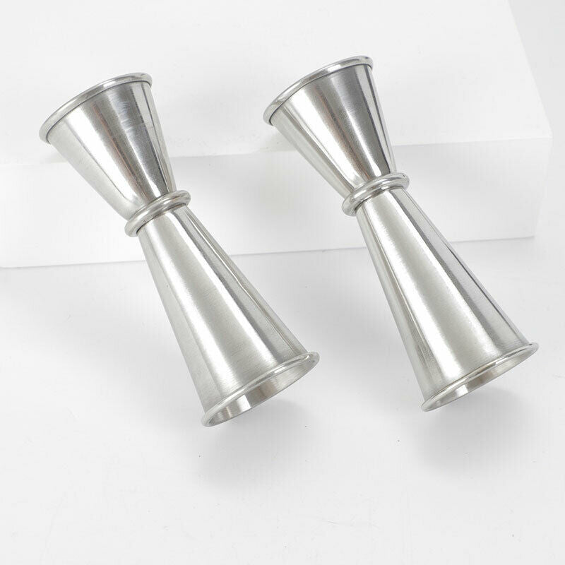 Stainless Steel Cocktail Measuring Jigger Double Measure Drink Bar Access.l8